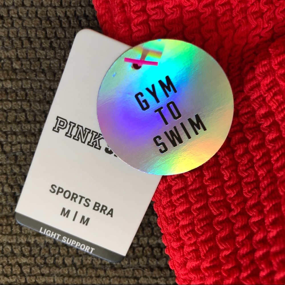 NWT Victoria’s Secret PINK Gym to Swim SPORTS BRA - Picture 5 of 6